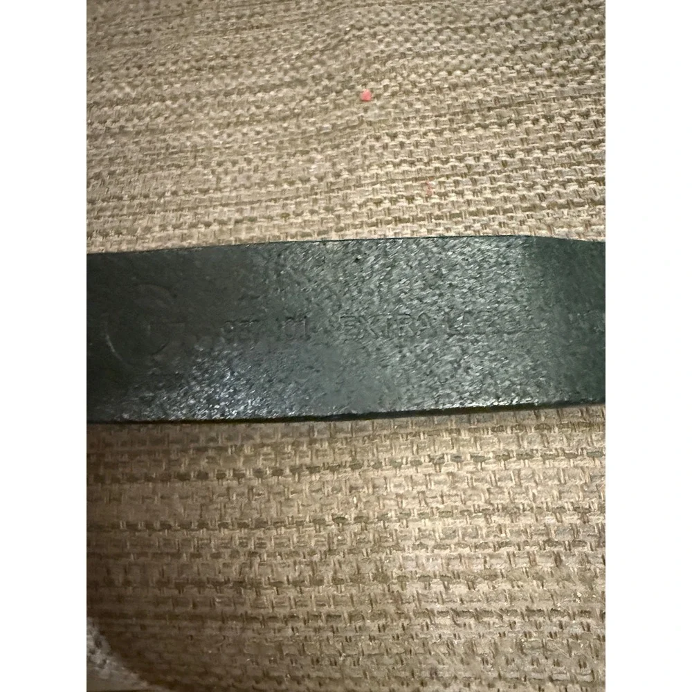 Guess Women's Black Genuine Leather Belt‎ Rhinestone G Logo Buckle Extra Large